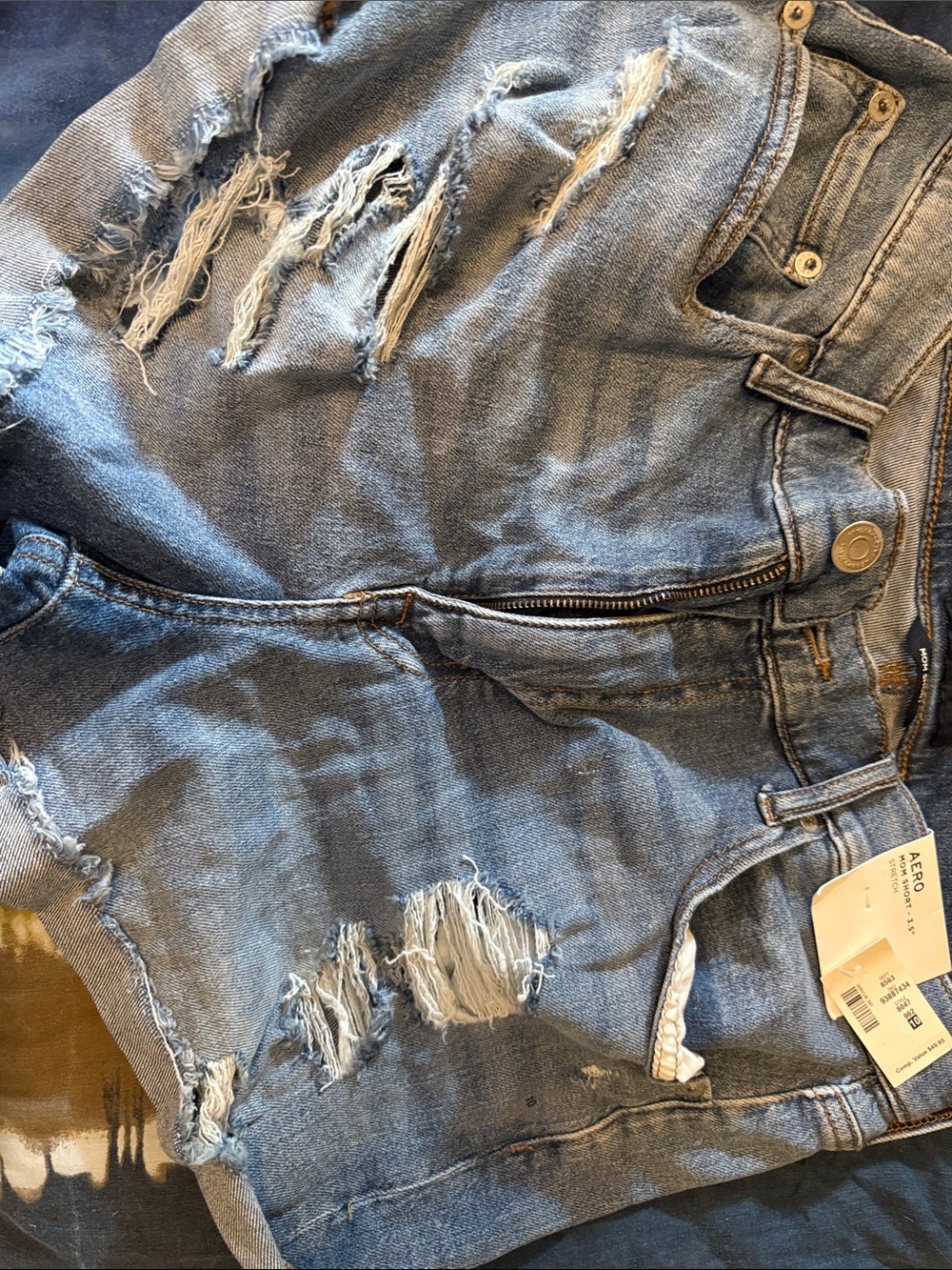 Aeropostale Light Blue Denim Mom Shorts
